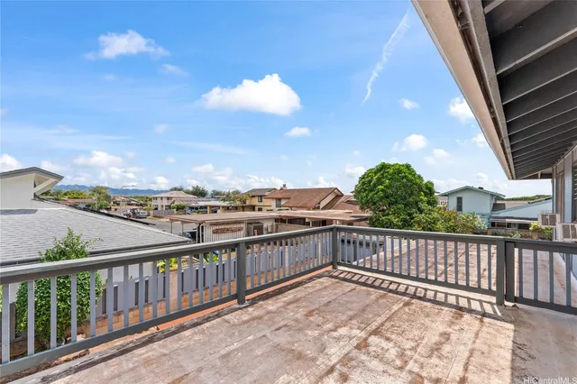 a view of city from a balcony