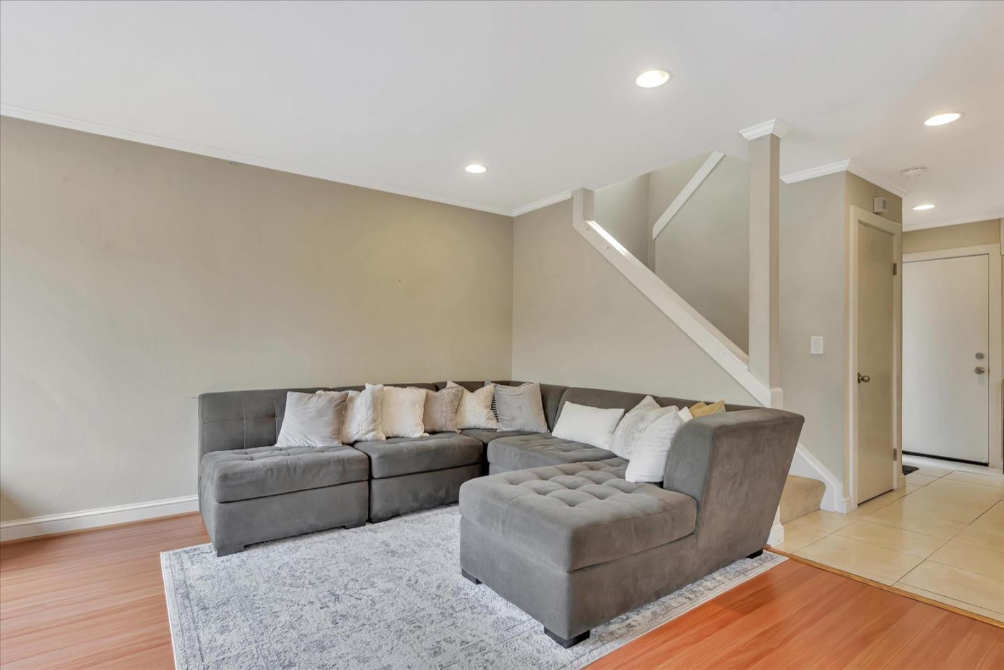 3415 La Selva Street San Mateo, CA 94403 - Photo 5 of 33 a living room with furniture and wooden floor