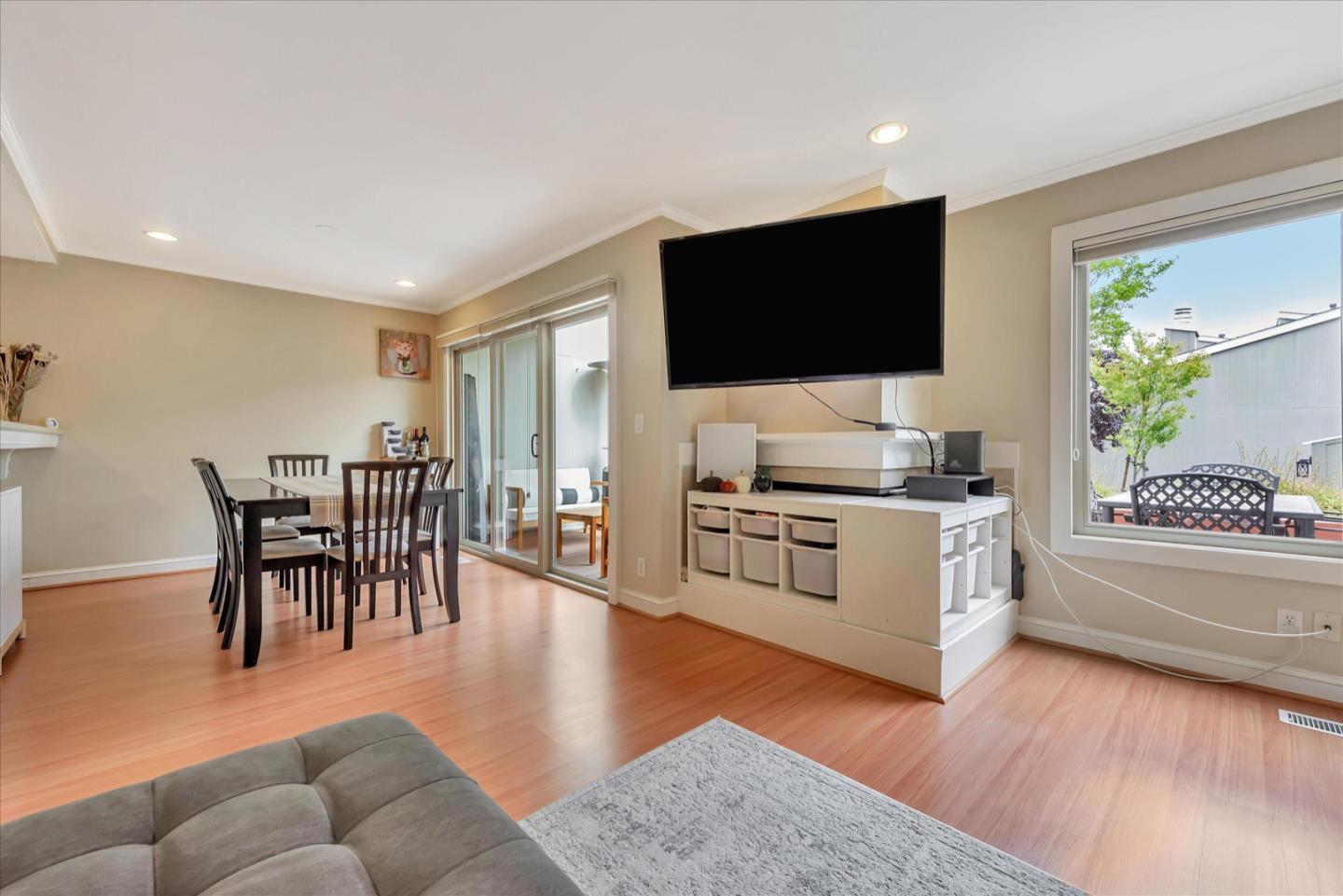 3415 La Selva Street San Mateo, CA 94403 - Photo 6 of 33 a living room with furniture and a flat screen tv