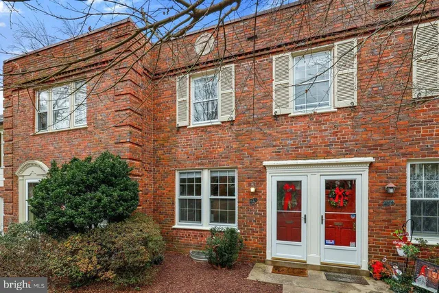 front view of a brick building