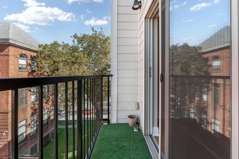 a view of a balcony