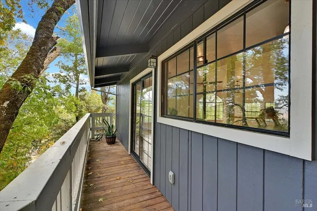 a view of a porch with chairs