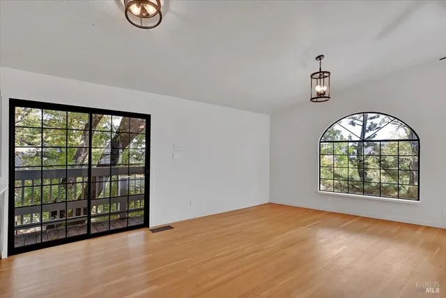 an empty room with a window