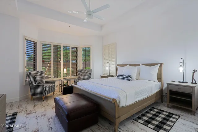 a building outdoor space with patio furniture