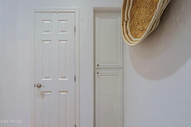 an aerial view of residential building and parking space