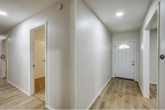 a view of livingroom with hallway