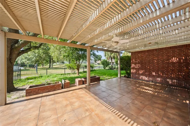 a view of a backyard with a small cabin