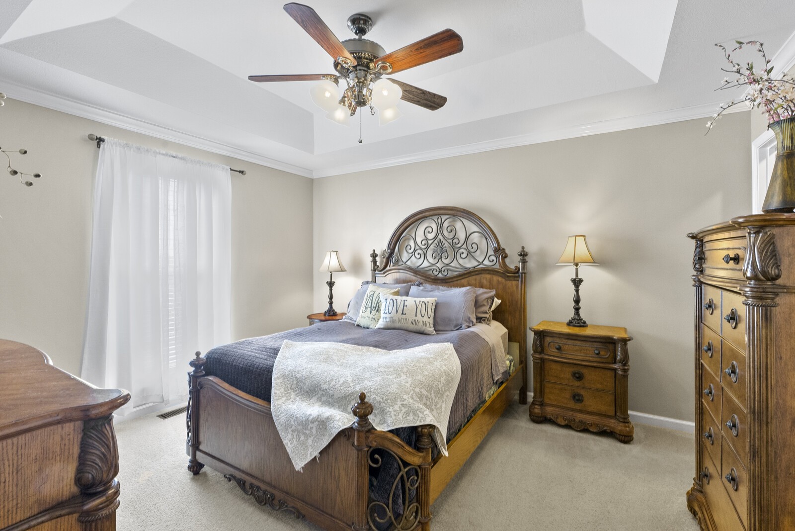 4347 Airport Road Springfield, TN 37172 - Photo 7 of 37 a bedroom with a bed a chandelier and a window