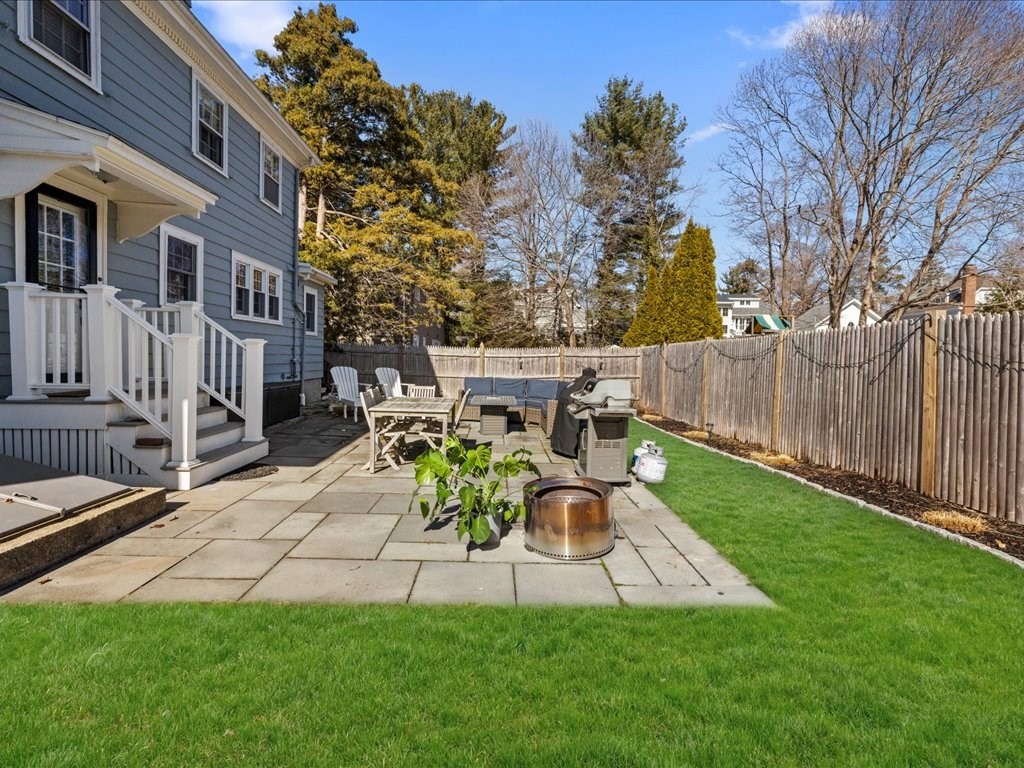 31 Estabrook Road Swampscott, MA 01907 - Photo 34 of 42 a view of backyard with a garden and outdoor seating