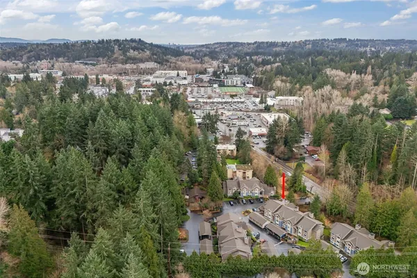 an aerial view of multiple house