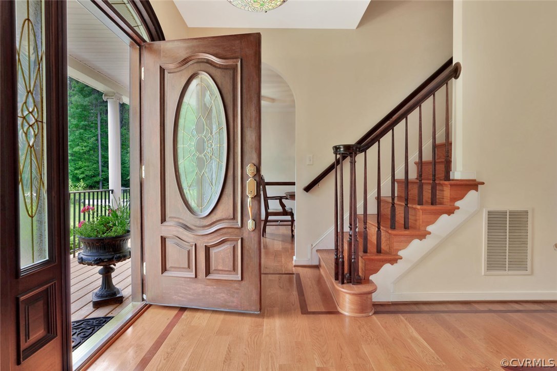 16221 Beach Road Chesterfield, VA 23838 - Photo 6 of 48 a view of entryway and hall with wooden floor