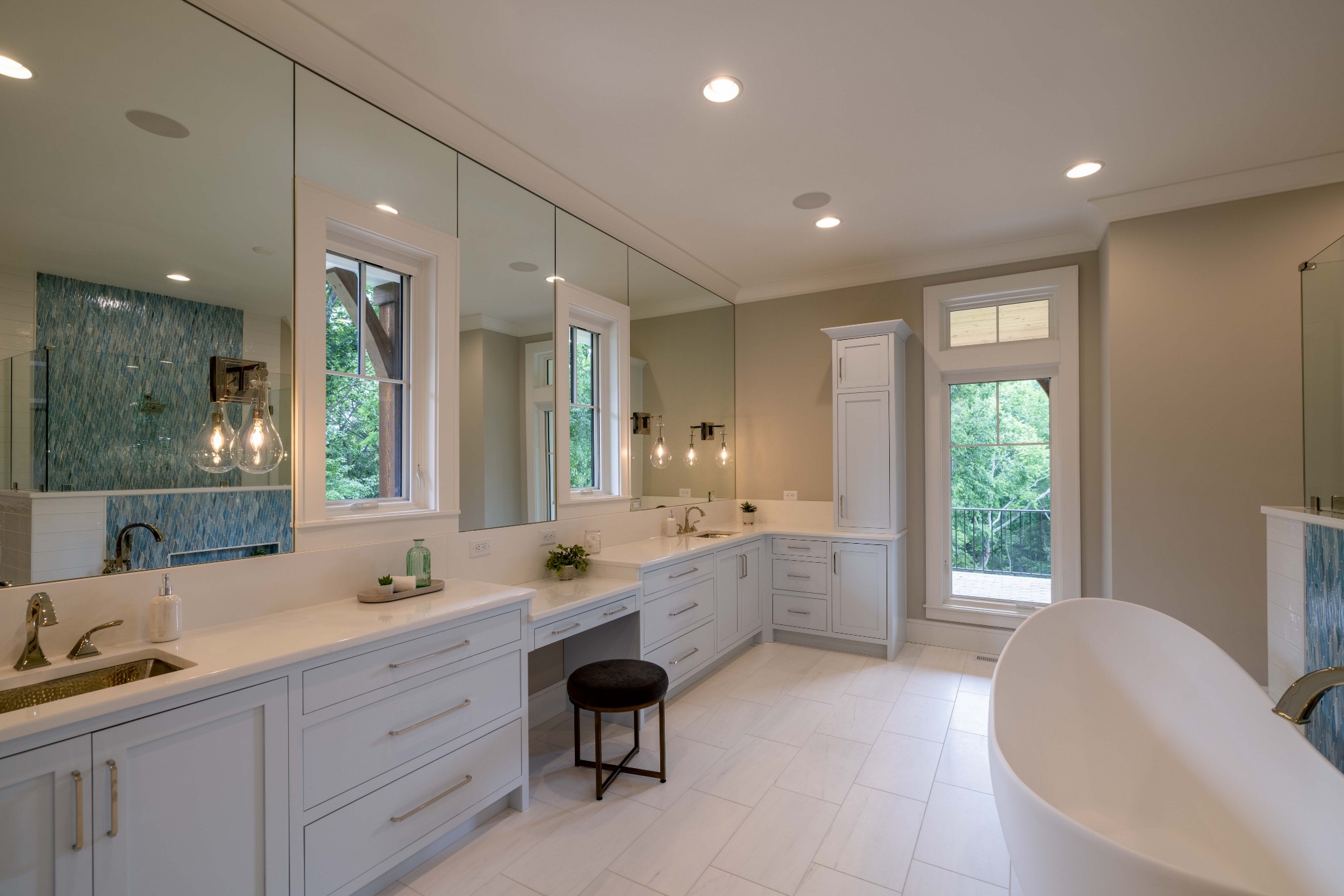 1442 Coleman Road Franklin, TN 37064 - Photo 32 of 63 a large bathroom with a large tub sink and glass door