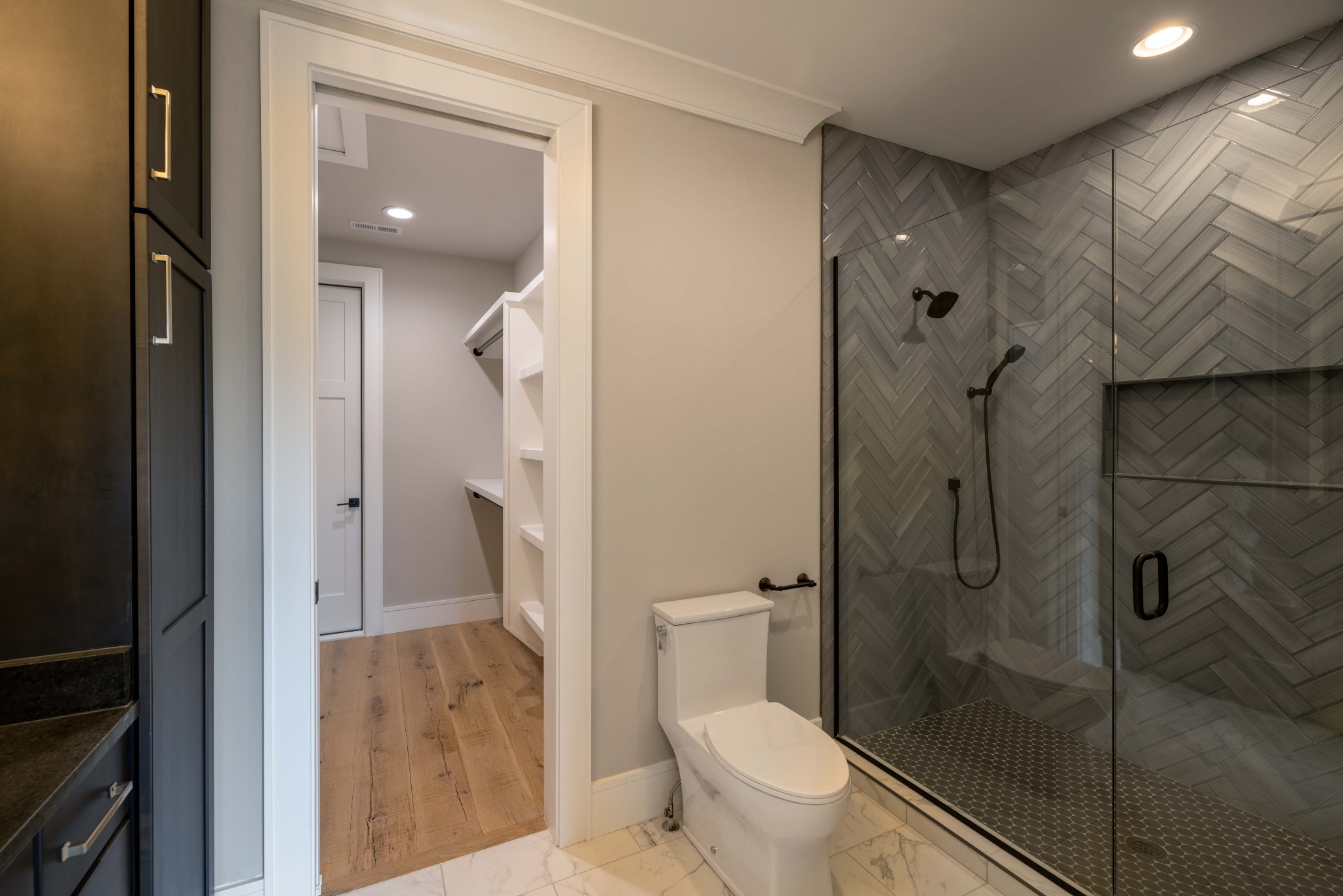 1442 Coleman Road Franklin, TN 37064 - Photo 46 of 63 a bathroom with a shower and a toilet