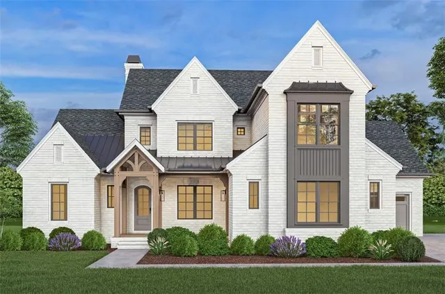 a view of a yard in front of house