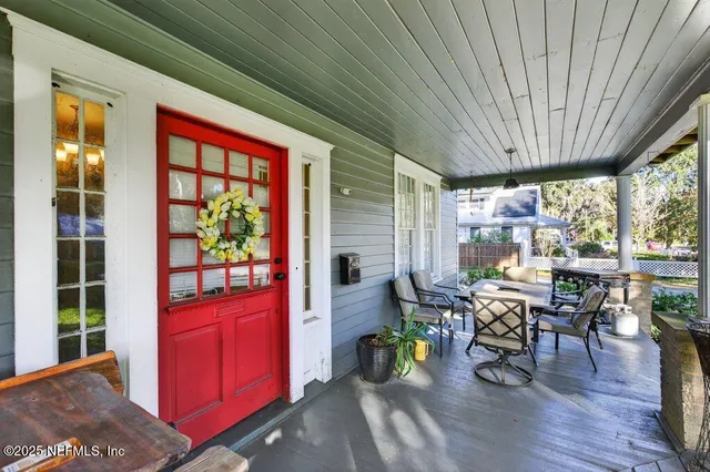 a outdoor space with chairs
