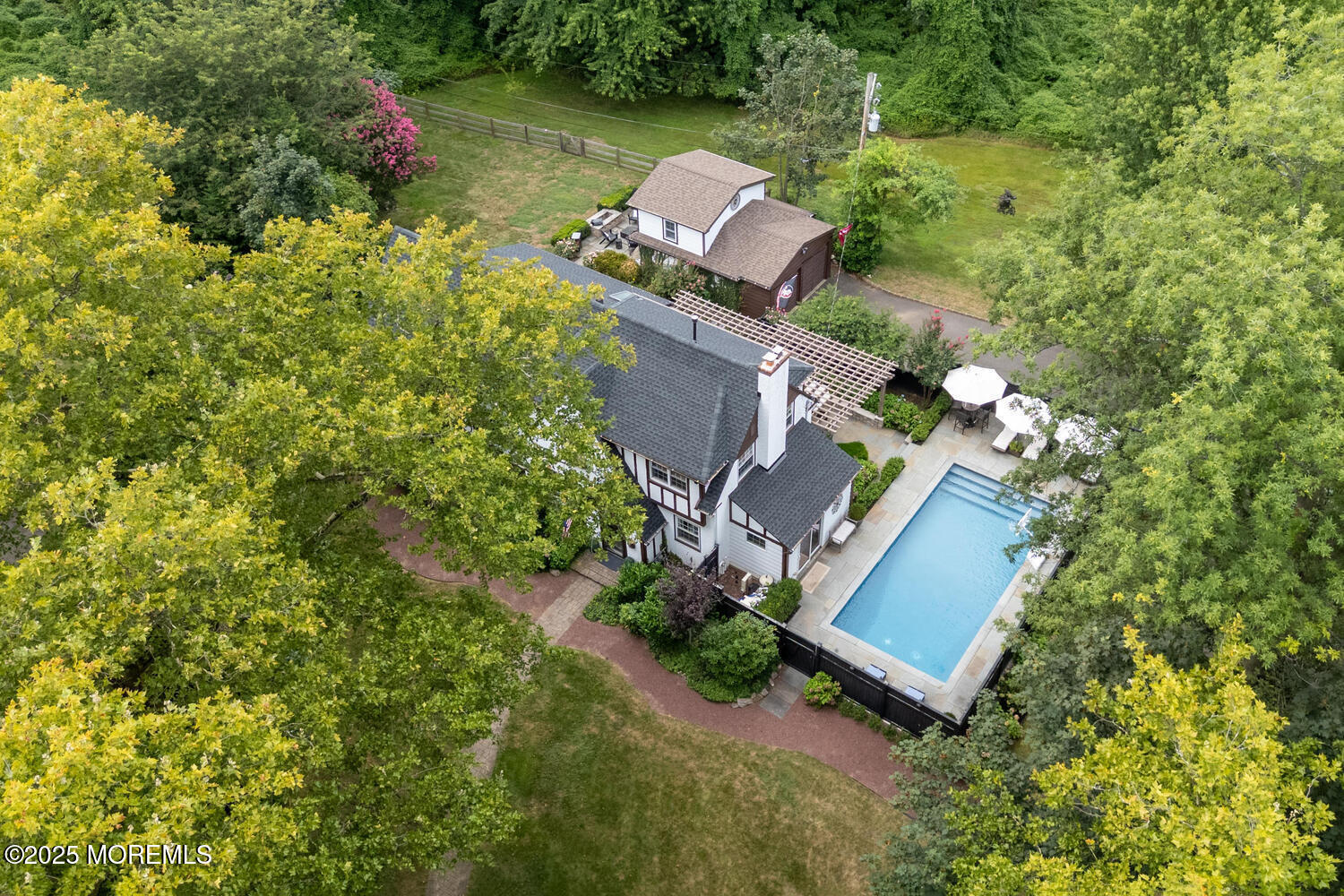 21 Buttonwood Drive Shrewsbury, NJ 07702 - Photo 80 of 86 an aerial view of a house with a yard