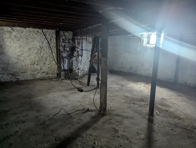 a view of a storage room