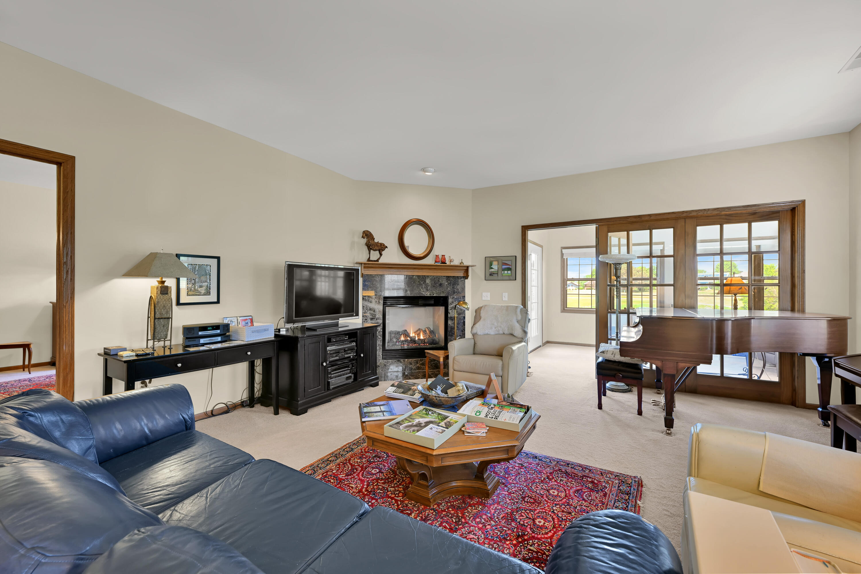 208 Potter Road, Unit 201 Elkhorn, WI 53121 - Photo 14 of 37 Living Room with Gas Fireplace