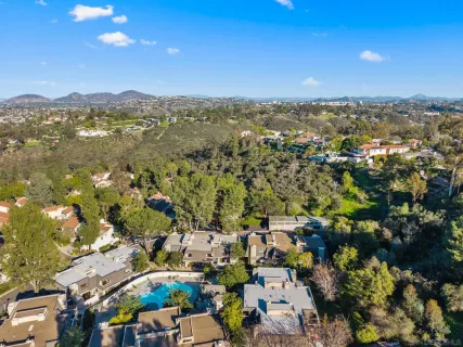 an aerial view of multiple house