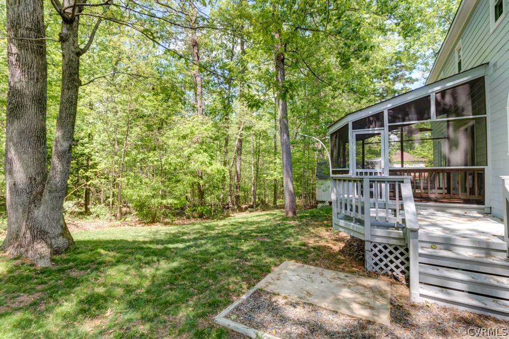 9713 Snowhill Road North Chesterfield, VA 23235 - Photo 3 of 32 Screen porch and deck overlook woods providing ple