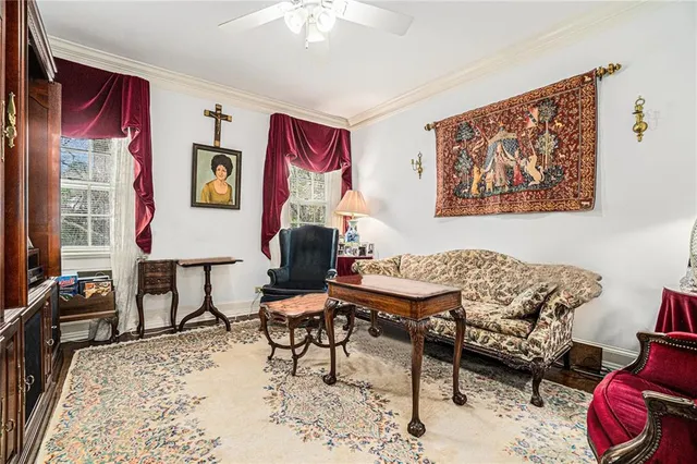 a workspace with furniture