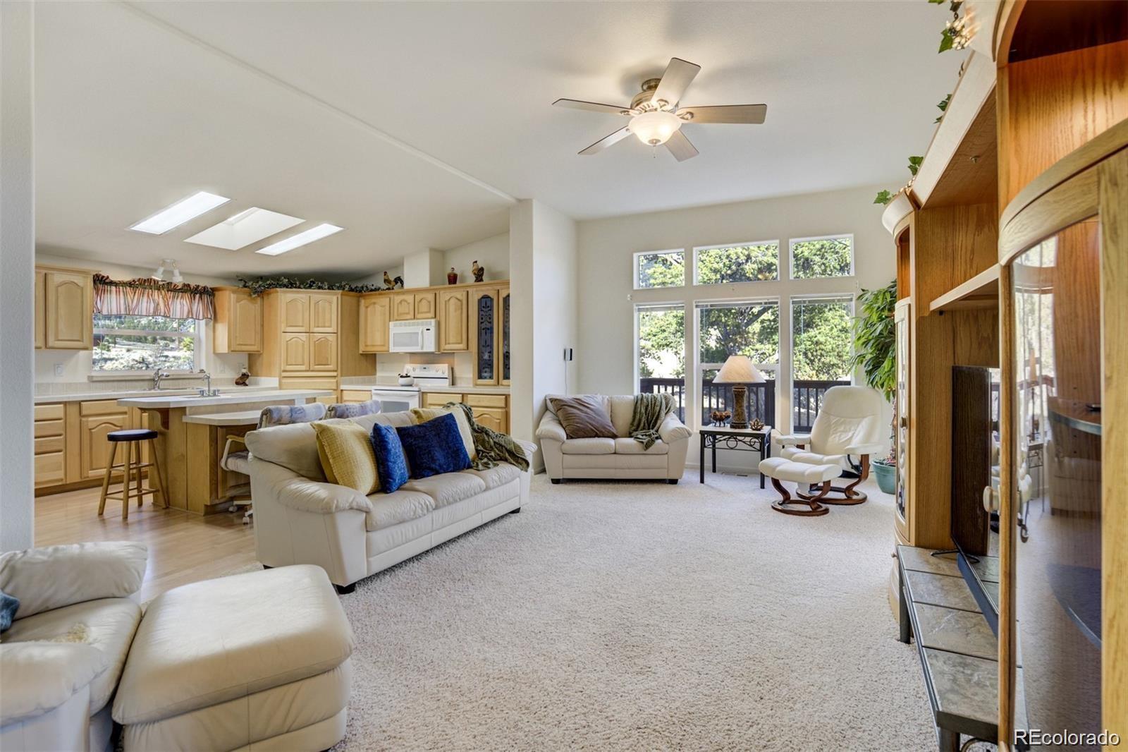 688 Tiara Road Lake George, CO 80827 - Photo 7 of 46 a living room with furniture and a large window