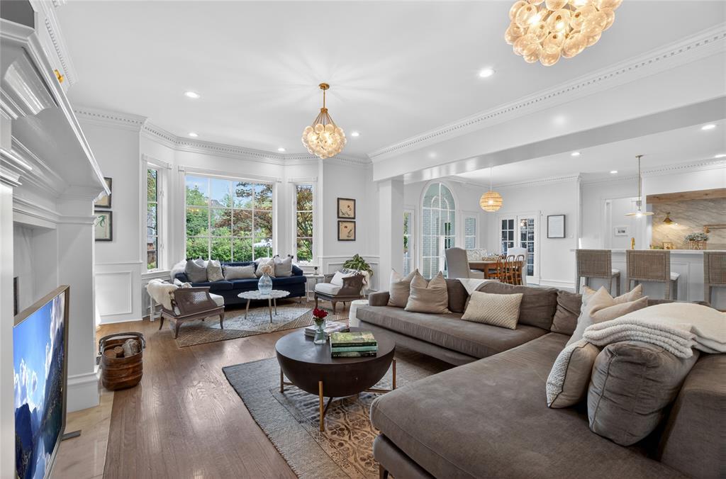 6331 Waggoner Drive Dallas, TX 75230 - Photo 9 of 36 a living room with furniture kitchen and a large window