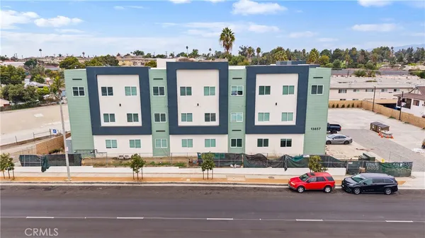 a car parked in front of a building