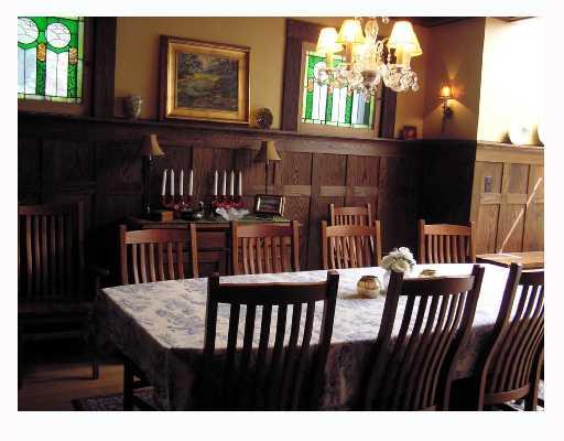 5846 Darlington Road Pittsburgh, PA 15217 - Photo 3 of 8 Dining Room. Natural wood panels, beams and trim compliment the original stained glass windows