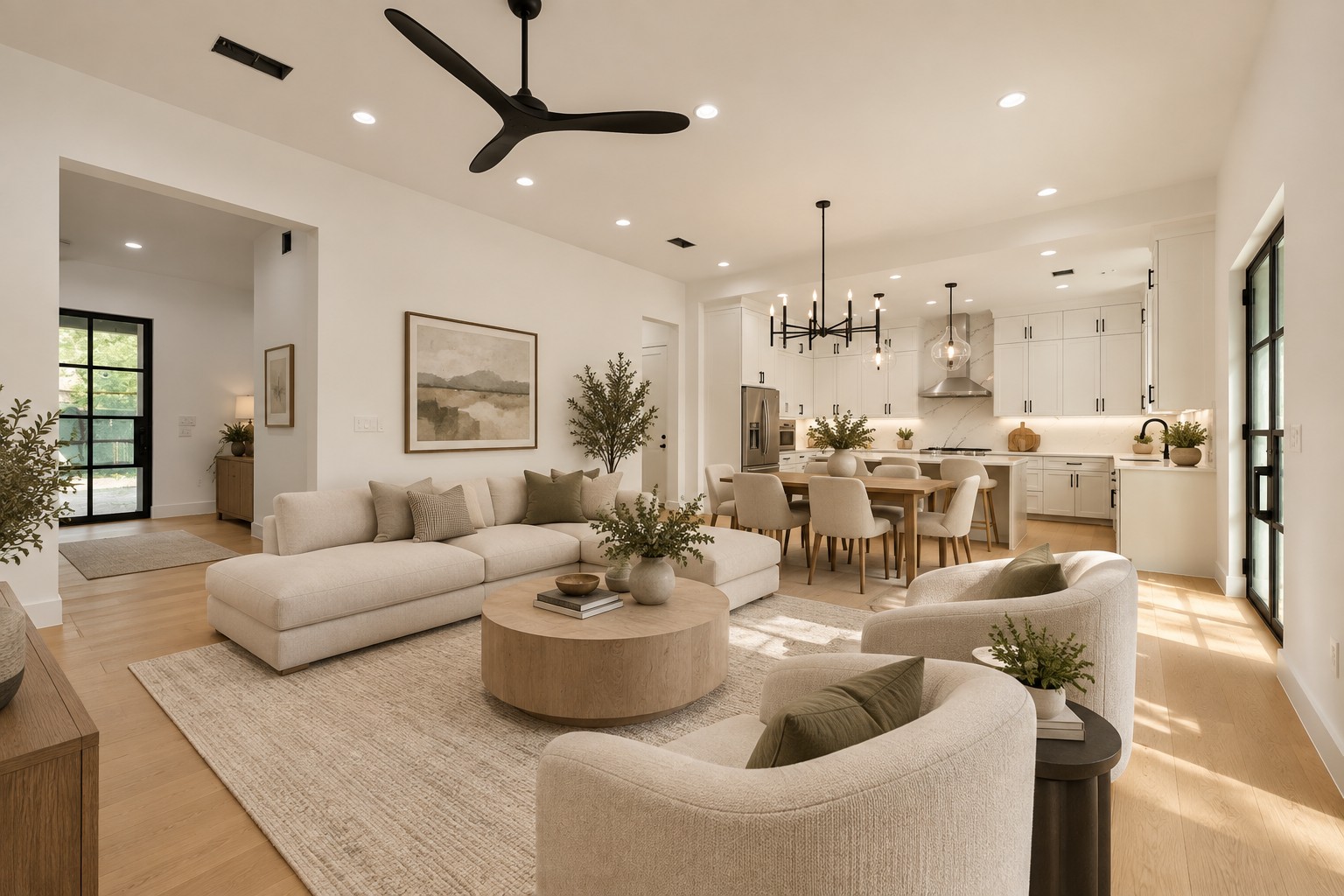 4603 Bucks Run Austin, TX 78744 - Photo 20 of 20 An open floorplan seamlessly connects the living space to the dining area and kitchen.