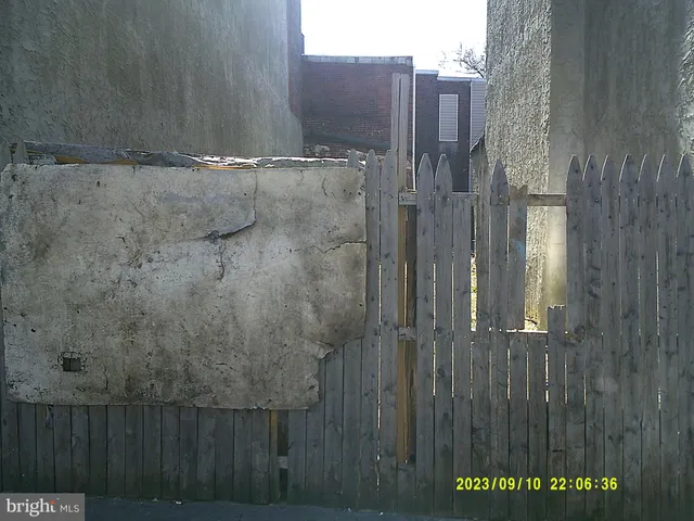 a view of wooden door