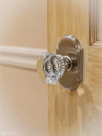 a close view of door lock
