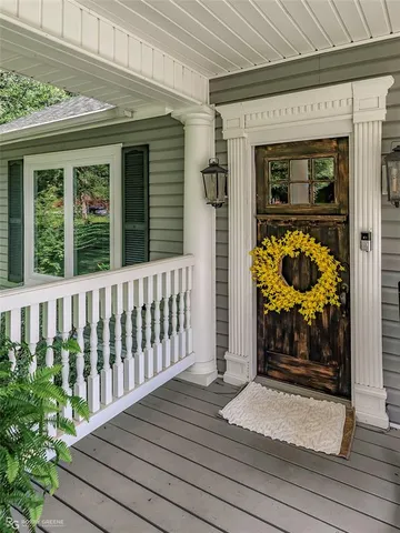 a view of a door front of house