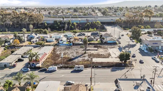an aerial view of a city