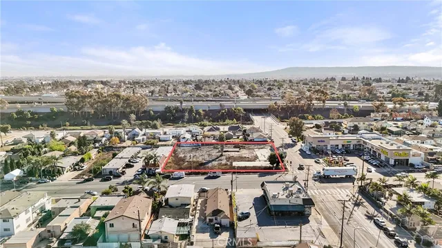 an aerial view of a city