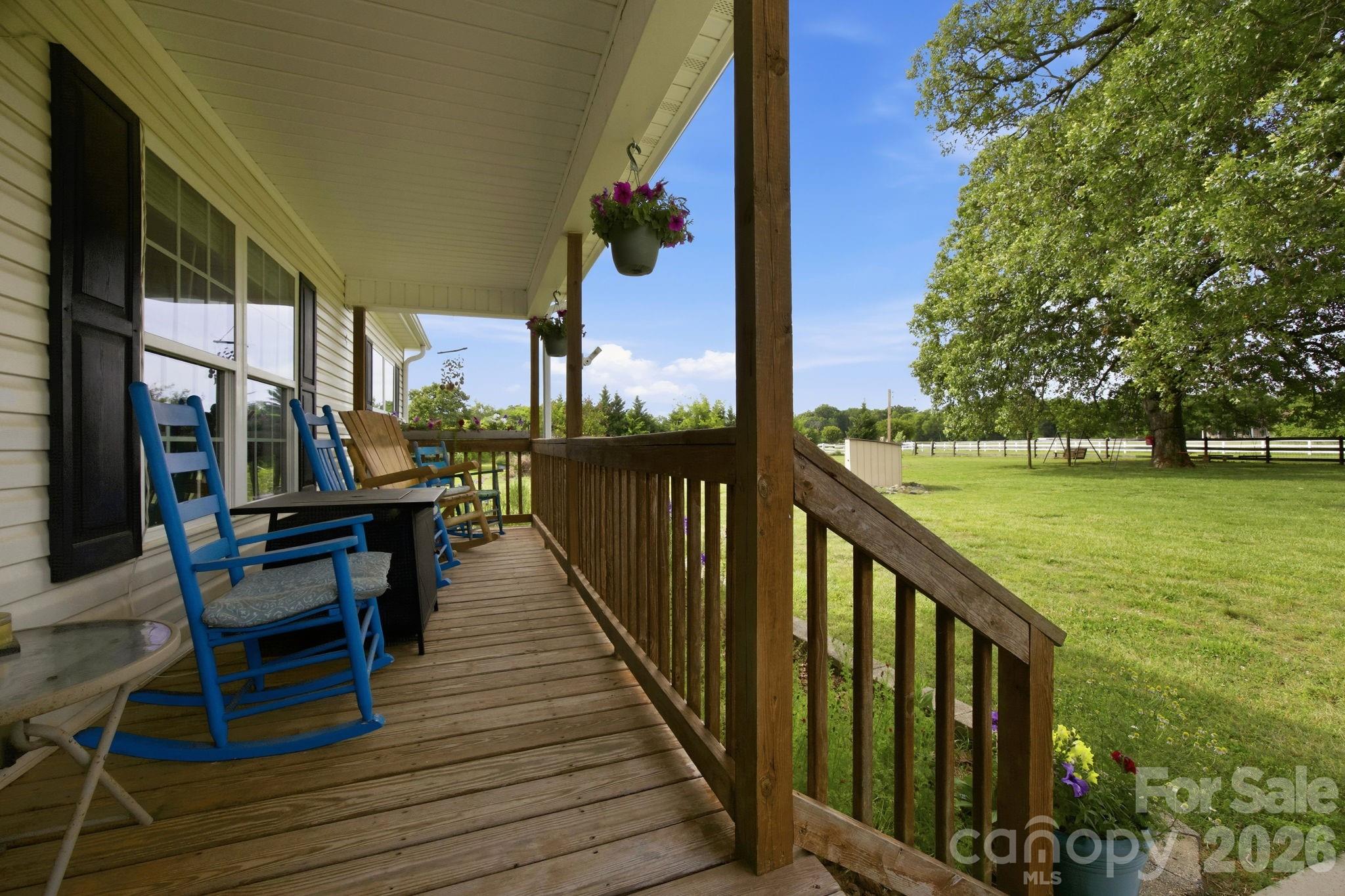 3480 Skyline Road Rock Hill, SC 29730 - Photo 8 of 40 a view of a balcony with chairs and wooden floor