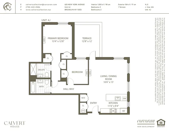 $1,215,000 | 625 New York Avenue, Unit 4J | Wingate