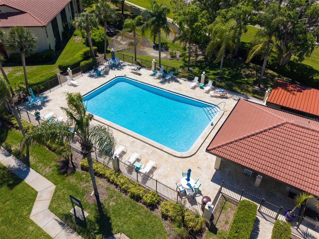 1801 East Lake Road South, Unit 20C Palm Harbor, FL 34685 - Photo 3 of 56 an aerial view of a house
