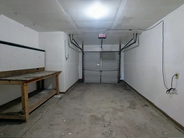 a view of a garage room