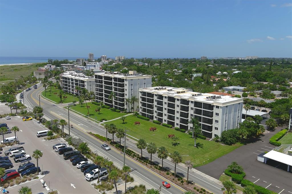 an aerial view of city