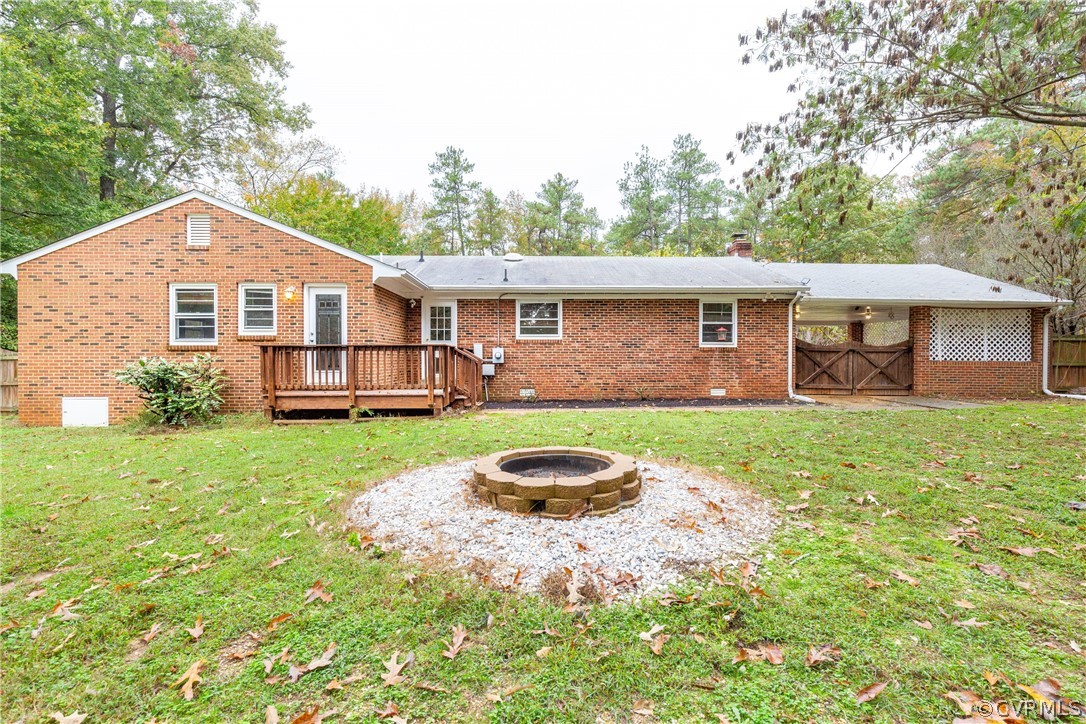 11321 Winterpock Road Chesterfield, VA 23838 - Photo 39 of 49 Fire pit and rear of home