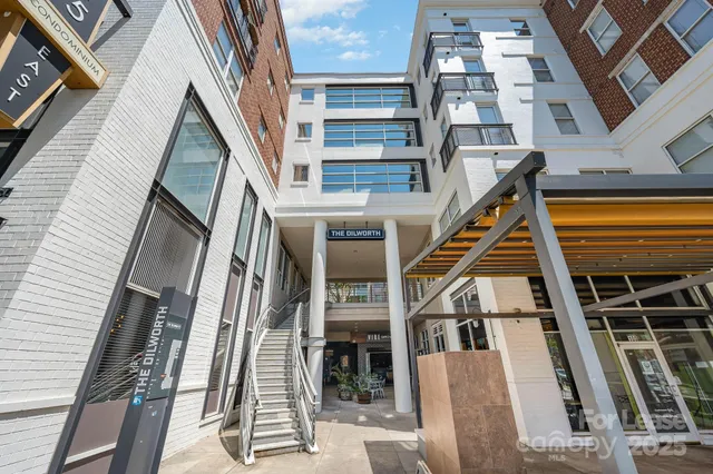 a front view of a building