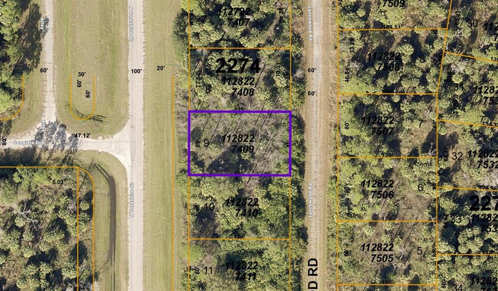 9 Lancewood Road North Port, FL 34288 - Photo 1 of 1 County map of lot
