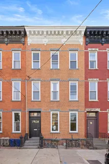 a front view of a building