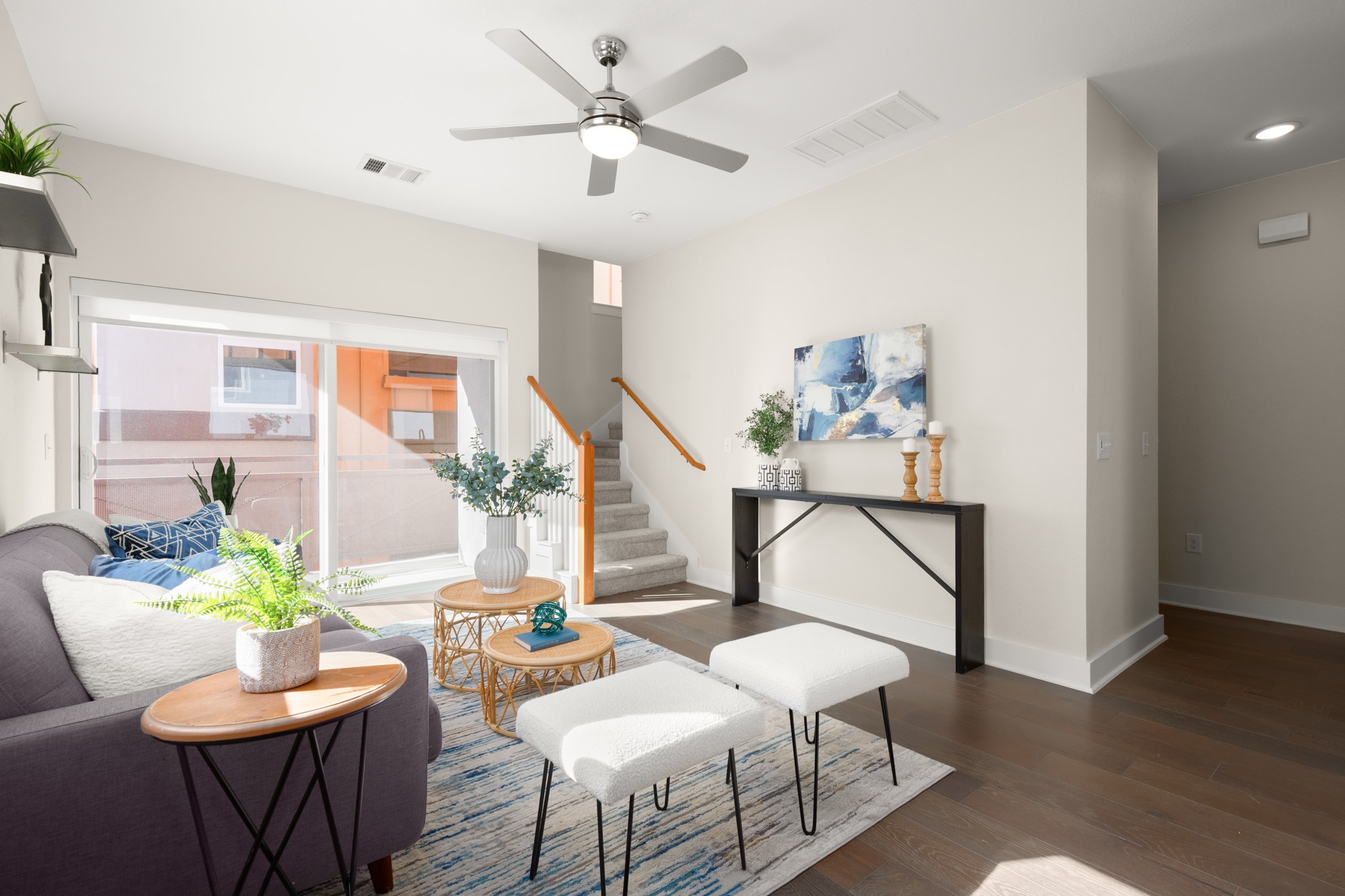 a outdoor space with furniture