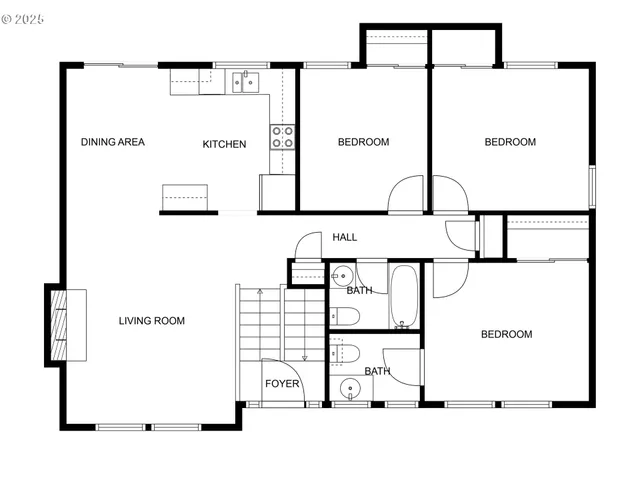 a picture of a wall with a white wall and a white refrigerator