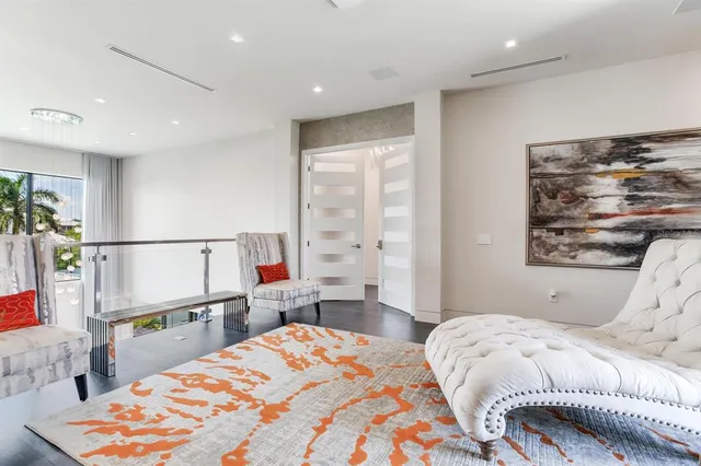 a view of a garden with a lake