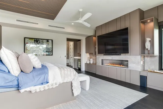 a bathroom with a bathtub and a sink