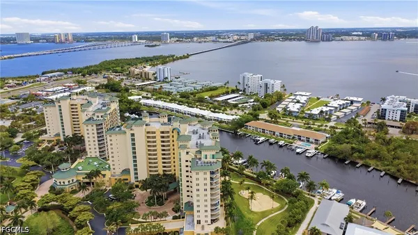 a view of lake and city
