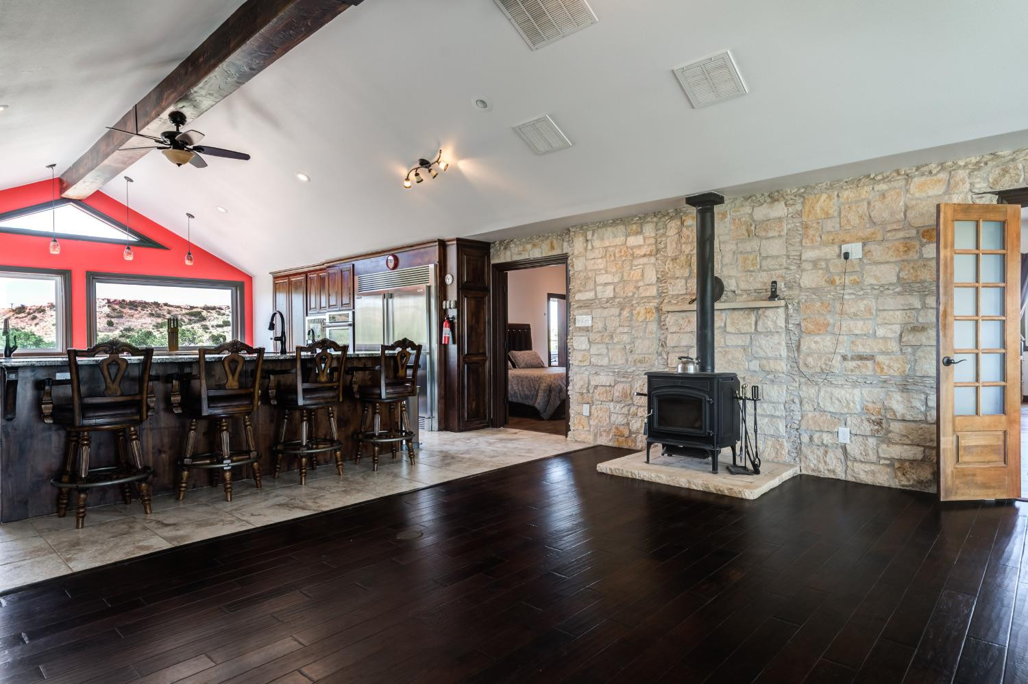 396 County Road 130 Slaton, TX 79364 - Photo 25 of 50 a room with lots of wooden furniture and a view of living room
